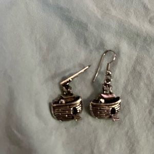 Silver Noah’s Ark earrings